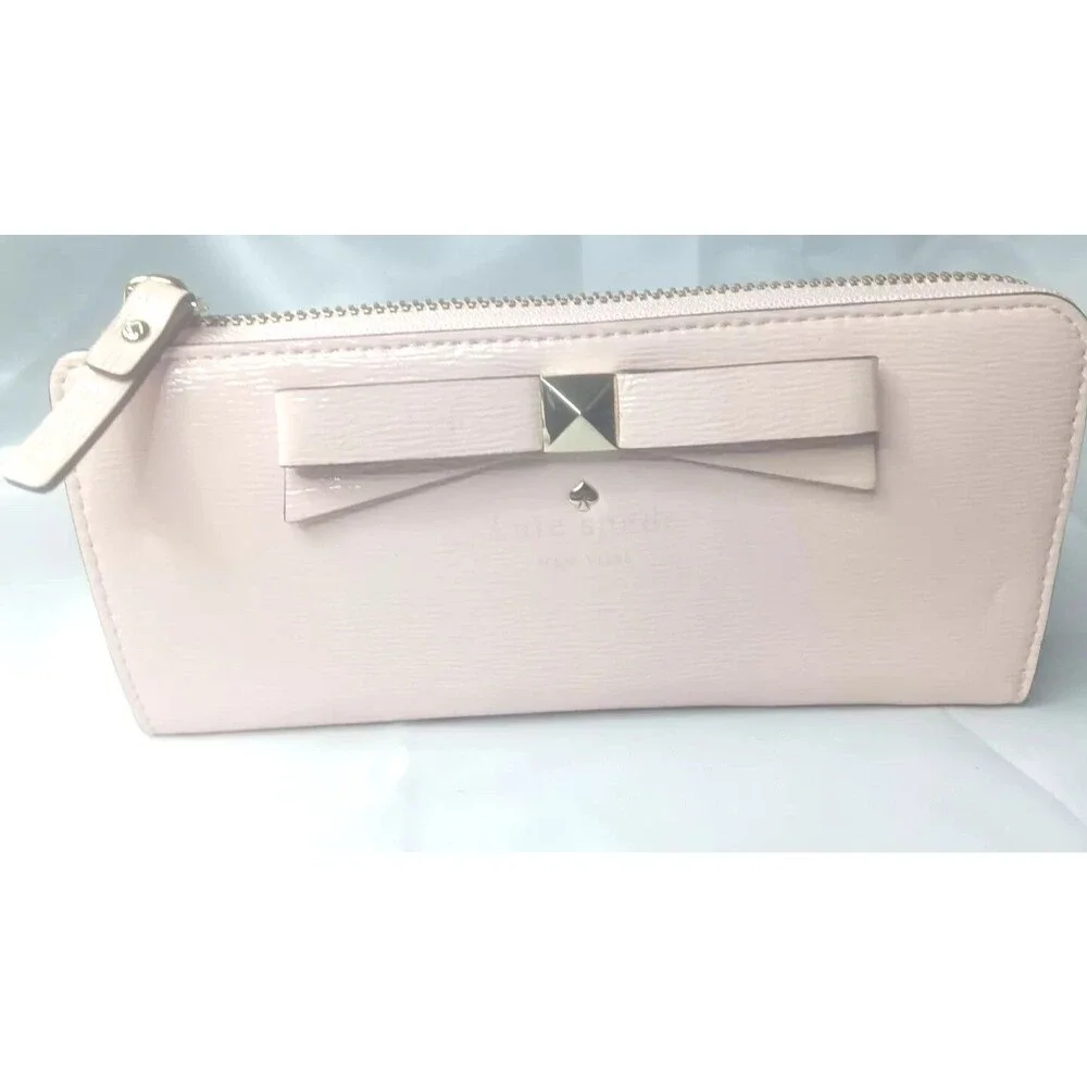 Kate Spade Continental Wallet Beacon Court Nisha Pink Leather Medium Size